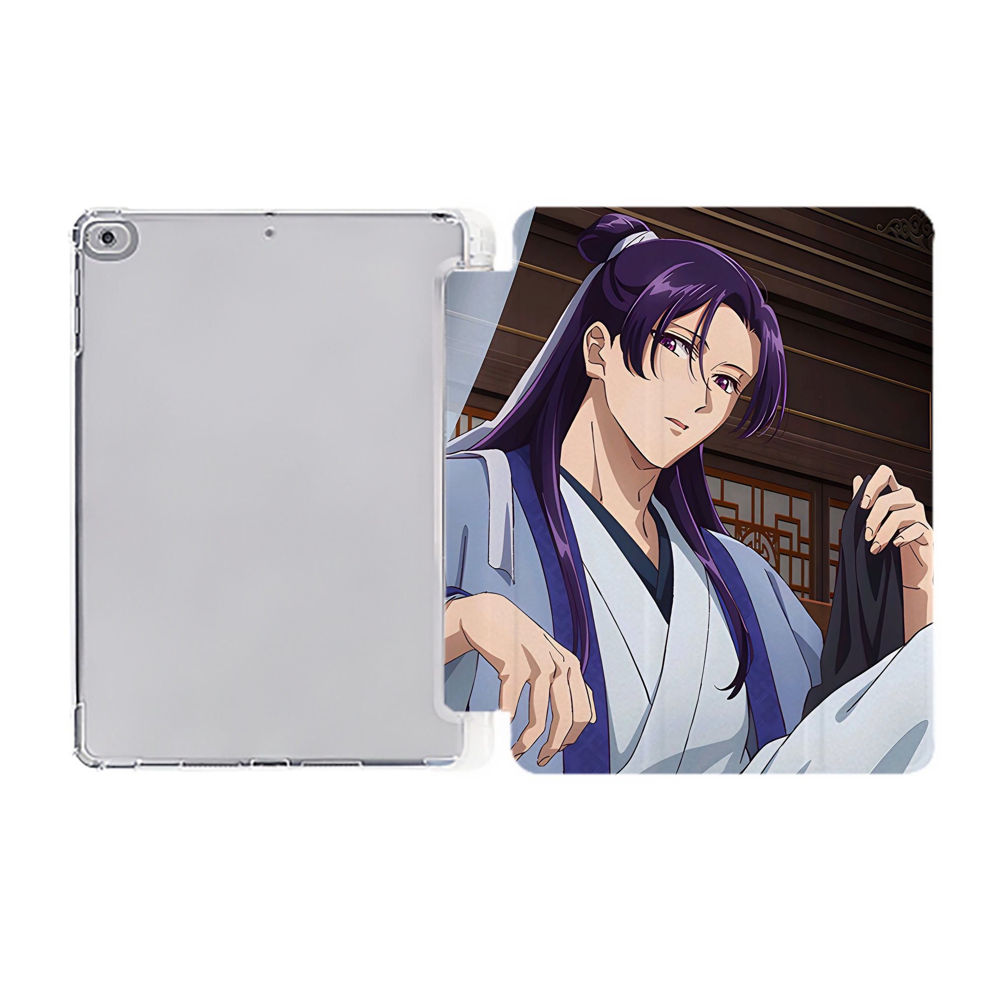 （画像用） 薬屋のひとりごと The Apothecary Diaries IPad ケース ペン収納付き 三つ折りスタンド PUレザー×シリコン 対応機種9.5/10.5/10.9インチ
